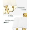METWET Gold Semi Flush Mount Ceiling Light, 13.5" 4-Light Light