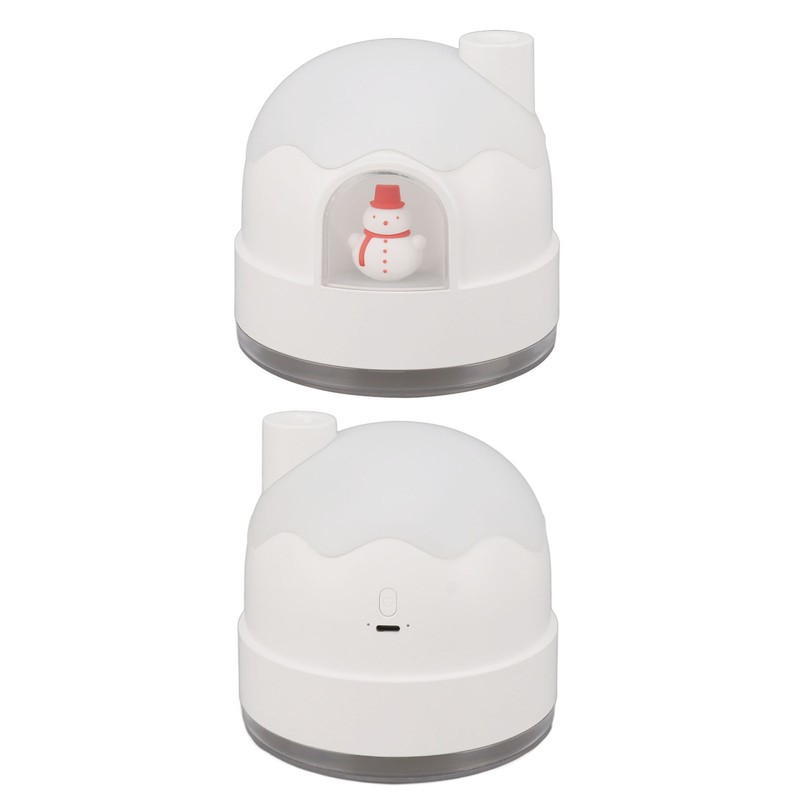 Small Humidifier 350ml Desktop Humidifier Snow House Warm Light USB