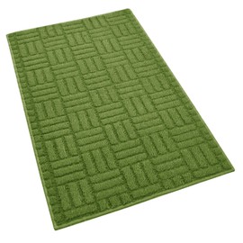 Lashuma Narciso Kitchen Rug, 50 x 80 cm, Patterned Rectangular Kitchen Mat, Green