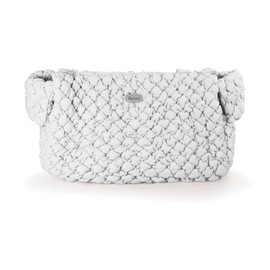 Record - Cloud Bag for Dogs and Cats with Embossed Look | Dog Transport Box with Padded Carry Handle for Comfort and Removable Base | White, 37 x 19 x 26 cm