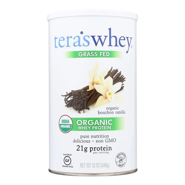 Teraswhey, Whey Protein Simply Pure Plain Can, 12 Ounce