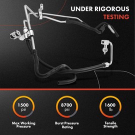 A-Premium Power Steering Hose Pressure Hose Line Assembly Compatible with Infiniti G35 2007-2008 G37 2008-2013 Q60 2014-2015