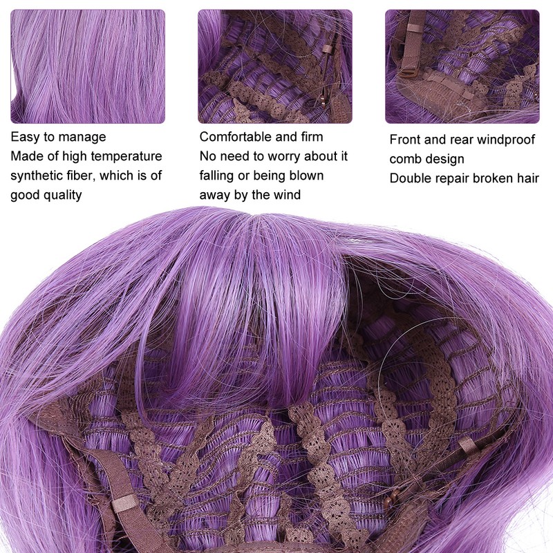High Temperature Synthetic Women Hair Charming Wavy Wigs Short for