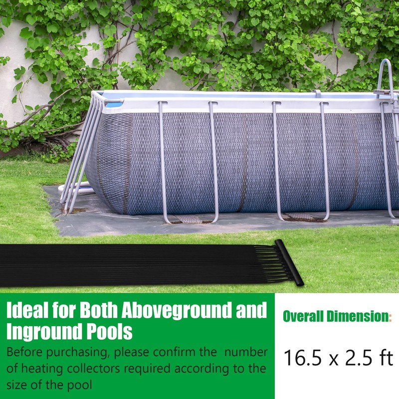 IRONMAX Solar Pool Heater Panel, Swimming Pool Heating System for