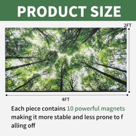 Torixqi12 Pcs Fluorescent Light Covers for Ceiling Lights Classroom, Magnetic Light Filters, Fluorescent Light Diffuser Covers for Office, Hospitals, Home 4 x 2 Feet (forest)