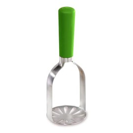 Loisa | Stainless Steel Masher | Kitchen Utensil for Potatoes, Plantains, Beans | Latin Kitchenware | Green Masher