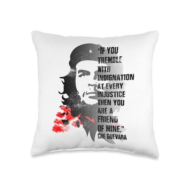 Retro Che Guevara Admirer Revolutionary Quote. Meme Throw Pillow