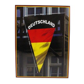 Folat 31211 - Germany Mega Bunting, Black, Red, Gold, Germany, Wall Decoration, World Cup, European Championship, Football, Garden Party, Public Viewing, Ballermann