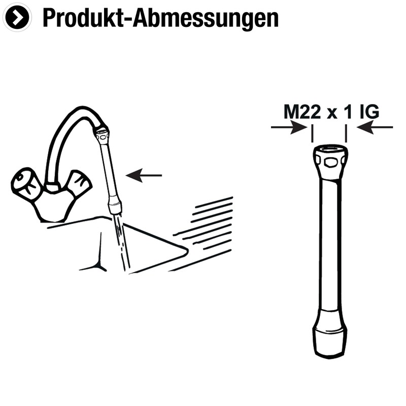 Cornat Tap Hose M22 x 1 IG - Water Saving