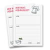 younikat Recipe Pad Set of 2 I 50 Recipe Sheets