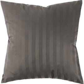 Pure Label Damask Mako Satin Pillowcase, Striped, Taupe, 50 x 50 cm, 100% Cotton, Incredibly Soft, Decorative, Matches Our Bed Linen Sets