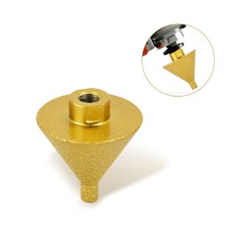 38/50MM Diamond Chamfering Tool, Ceramic Tile, Marble, Quartz Stone Drilling and Expanding Drill Bit, Stone Drilling Tool, Conical Umbrella Grinding Head (L)