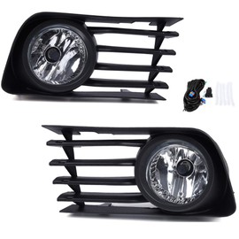 G-PLUS Bumper Fog Lights Assembly Compatible with 2004-2009 Toyota Prius Clear Driving Fog Lamps Kit with Bezel Switch Bulbs