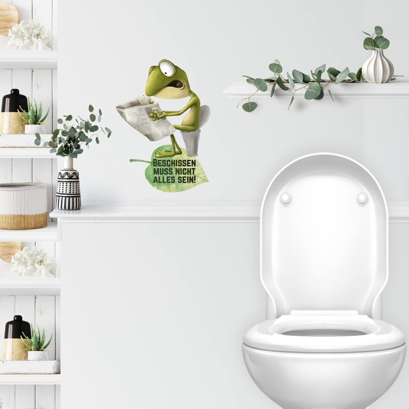 Sunnywall Frog Saying Wall Sticker Wall Sticker Bathroom Wall Sticker