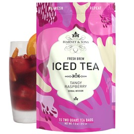 Harney & Sons Tangy Raspberry Iced Tea | Fresh Brew, Brews up to 30 Quarts, 15 Count