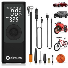 Airauto Tire Air Inflator 150 Psi Portable Air Compressor Cordless Pump Bicycle Car Auto