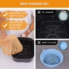 6.3 Inch Air Fryer Disposable Paper Liner, 100 Pcs, Square
