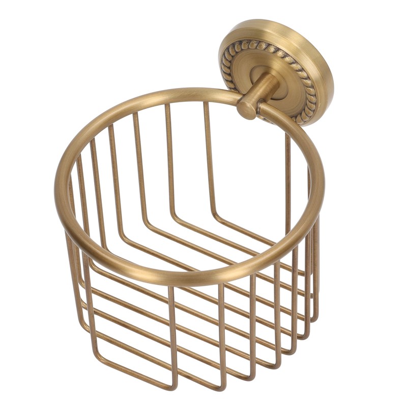Hollow Out Toilet Paper Holder Antique Rust Proof Wall Mounted