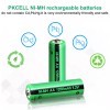 PKCELL 2pcs AA Ni-MH 1200mAh Rechargeable Battery 1.2V Batteries Button