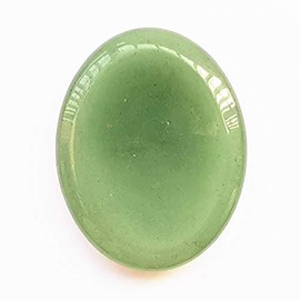 Manekieko Natural Green Aventurine Crystal Thumb Worry Stone, Stress Relax Healing Reiki Crystal Bag Palm Stones