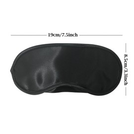 Honbay 10PCS Black Eye Masks Satin Blindfold with Nose Pad for Travel, Game, Party, Rest, Sleeping and so on