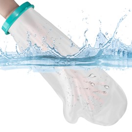 Cast Covers for Shower Arm, Waterproof Cast Cover Arm Adult Soft Comfortable Bath Bandage, Reusable Cast Protector Covers to Keep Wounds Dry for Broken Arm, Hand, Wrist, Elbow (23.5 Inch)