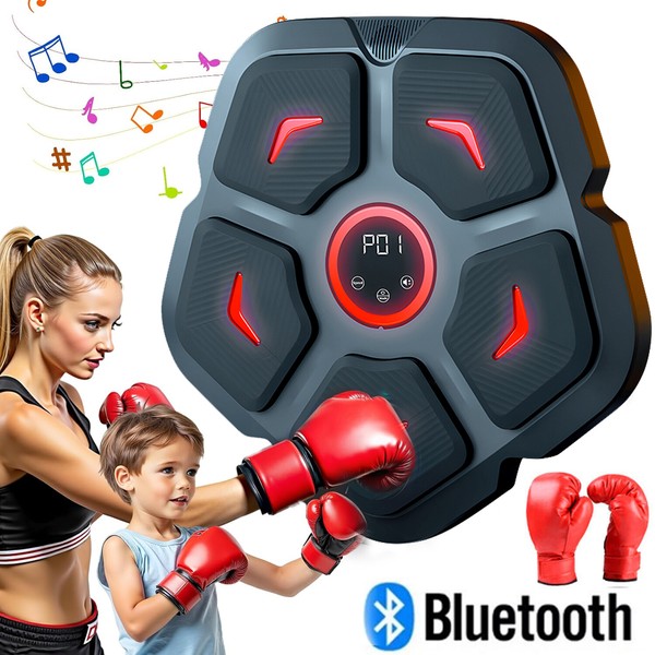 Music Boxing Machine with Boxing Gloves Smart Bluetooth Music Boxing