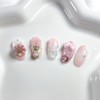[Premium handmade embossed nails] Magical Girl 5 - Almond Egg