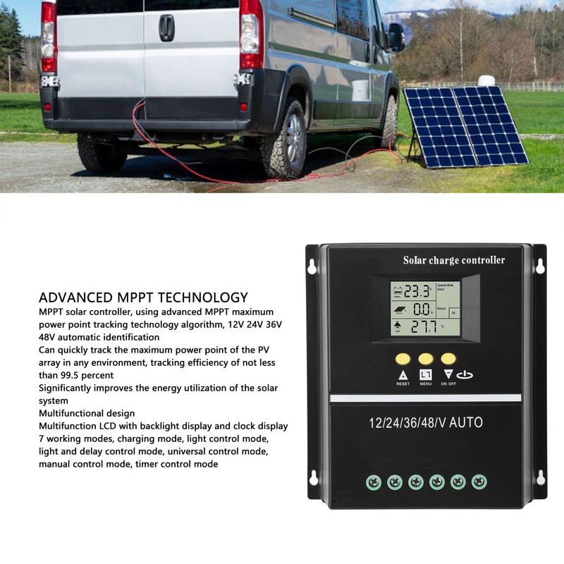 Regulador del Panel Solar MPPT, Profesional Eficiente 12V 24V 36V