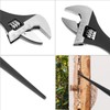 12-Inch Adjustable Spud Wrench, Heavy Duty Alloy Steel, SAE and