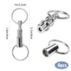 Tenalleys 4 Pack Quick Release Keychain Detachable Pull Apart Keychain