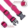 Reflective Nylon Dog Collar with Safety Buckle, Adjustable Pet Collars