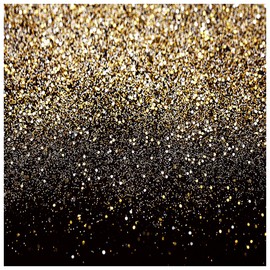 AIIKES 10x10FT Golden Bokeh Photography Backdrop Black and Gold Glitter Backdrop Wedding Family Birthday Party Decoration Newborn Photo Backdrop Studio Props 11-547