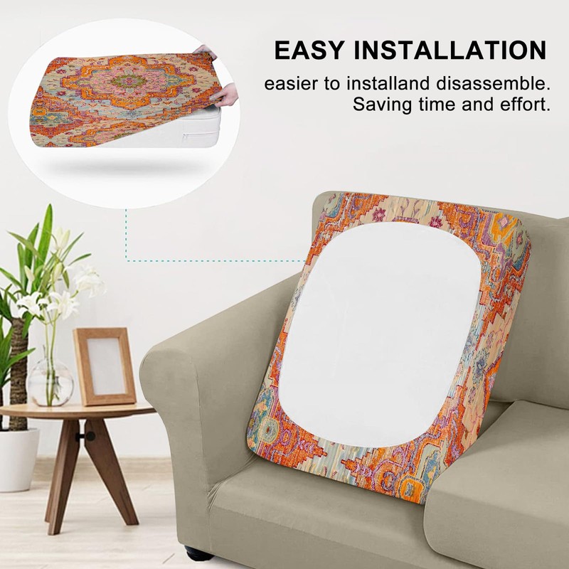 SZXYCZL 3PCS Boho Printed Sofa Cushion Covers, Cute Carpet Pattern