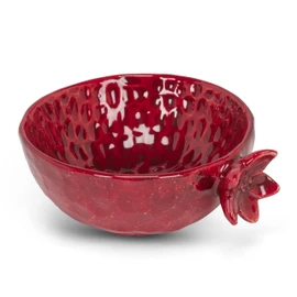 Abbott Collection Small Pomegranate Shaped Bowl - Ceramic (4.5" L)