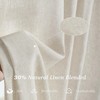StangH Linen Blended Semi Sheer Curtains for Living Room, Cream