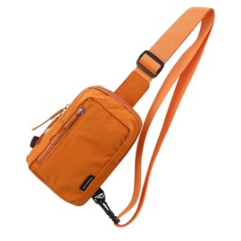 HAUMAUH Anti Theft Bag Small Phone Running-Women Man Men Sports Travel Gym Mini Daily Commute Festival Dog Walks Workout - Sling Crossbody Pouch (Orange)