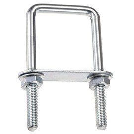 duoyif U-Bolts M10 U-bolt U-bolt square M10 U screws stainless steel with nut frame plate washer, U bracket screw for pipe attachment car towing (80 x 150 mm)