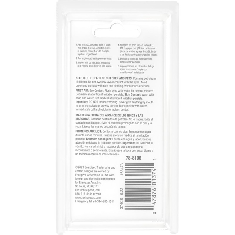 A/C Pro Certified Auto Pro Oil and Fuel System UV