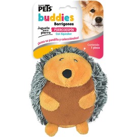 Fancy Pets Juguete de Peluche para Perros Diseño Puercoespin Buddies con Sonido Squeaker – Juguete Suave, Seguro para Masticar y Jugar