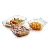 Libbey Baker's Premium 3-Piece Glass Casserole Baking Dish Set with