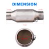 Yeoflagtrade Catalytic Converter 3 Inch 2 Pcs, High Flow Universal