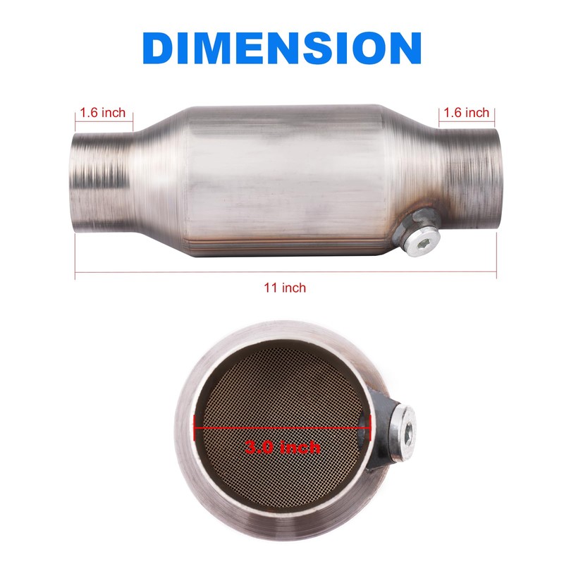 Yeoflagtrade Catalytic Converter 3 Inch 2 Pcs, High Flow Universal