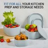 ISSEVE 12Pcs/Set Nesting Silicone Food Storage Containers with Lids, BPA