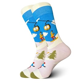 Snowboarding Novelty Socks - Sock Bro Collections - Fun Vibrant Winter Snowboarder Sporty Socks