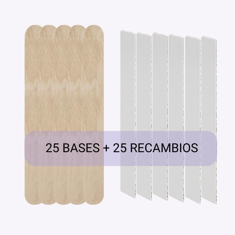 STALEKS PRO Papman Pack of 25 Disposable Files with Wooden