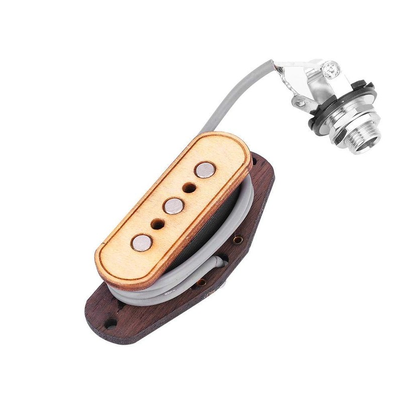 Universal Guitar Pickup Prewired 3 String Pickup Input Jack Acoustic