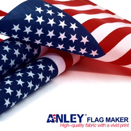 Anley American Deluxe Desk Flag Set - 8 x 5 inch Miniature US National Desktop Flag with 13" Black Pole - Vivid Color and Fade Resistant - Black Base and Spear Top