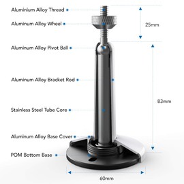 Arlo Mount Bracket Rustproof, CCTV Security Wall Mount for Arlo Pro, Arlo Pro 2, Eufy, Wyze, Oculus Sensor, Vive/Valve Index Base Station, 2 Pack White (The Sticker Pads are not included!)