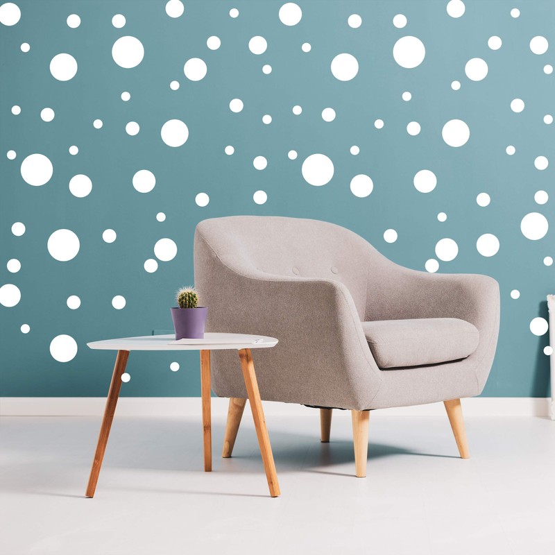 White Circle Dot Stickers 200 pcs - Small Round Dots